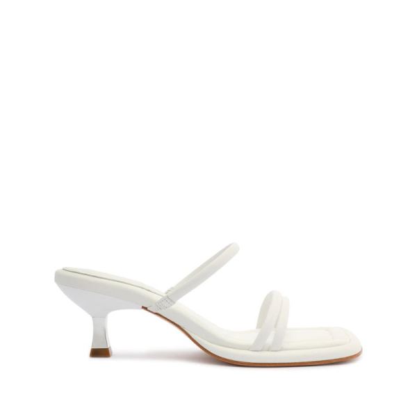 Schutz | Women's Agatha Mid Sandal-White