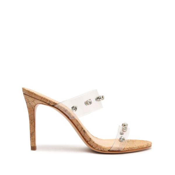 Schutz | Women's Ariella Cork Vinyl Sandal-Clear