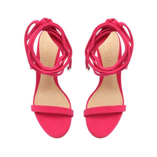 Schutz | Women's Cloe Suede Sandal-Hot Pink
