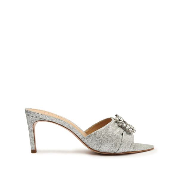Schutz | Women's Meisho Mid Glitter Sandal-Silver