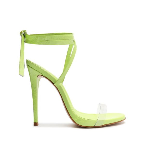 Schutz | Women's Cloe Vinyl Sandal-Green Fresh