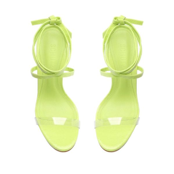 Schutz | Women's Cloe Vinyl Sandal-Green Fresh