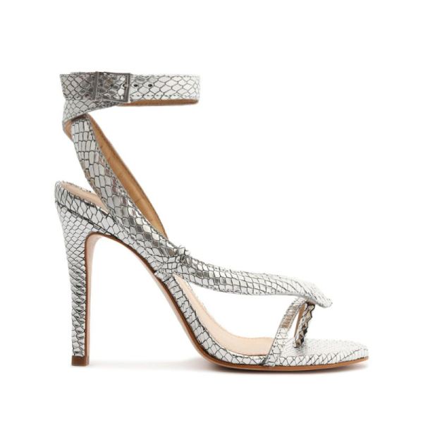 Schutz | Women's Courtney High Metallic Sandal-Silver