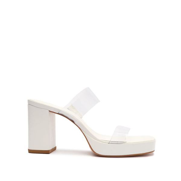 Schutz | Women's Ariella Platform Vinyl Sandal-White