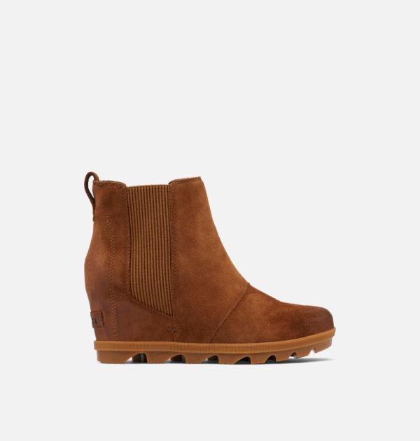Sorel Shoes Women's Joan Of Arctic Wedge II Chelsea Bootie -Velvet Tan Gum