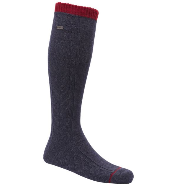 Sorel Shoes Women's Novelty Cable Wool Knee-Hi Socks-Navy