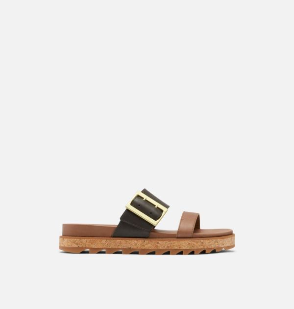 Sorel Shoes Women's Roaming Buckle Slide Sandal-Velvet Tan