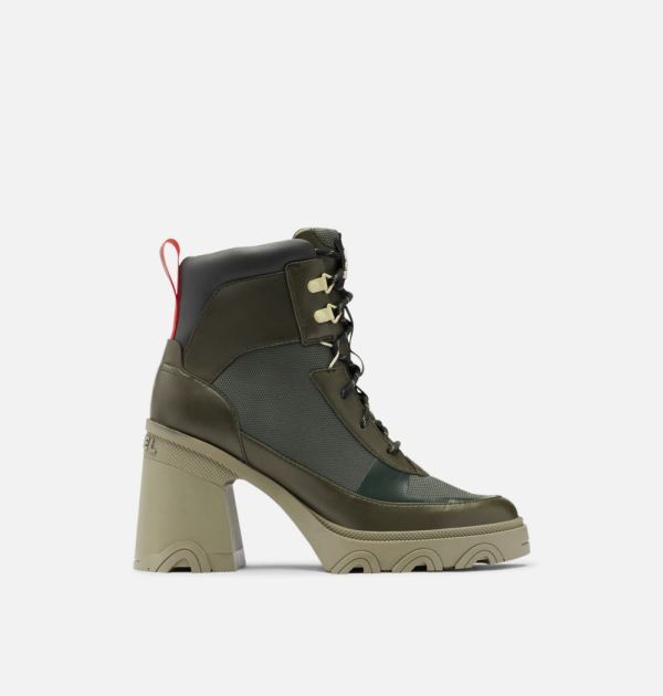 Sorel Shoes Women's Brex Heel Lace Bootie-Dark Moss Sage