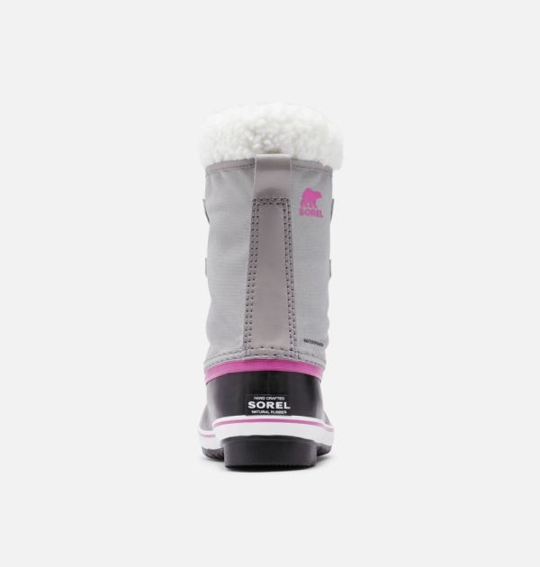 Sorel Shoes Children's Yoot Pac Nylon Boot-Chrome Grey Black