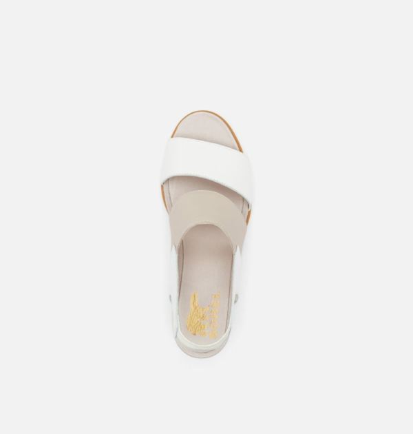Sorel Shoes Womens Joanie II Slingback Wedge Sandal -Sea Salt Tan