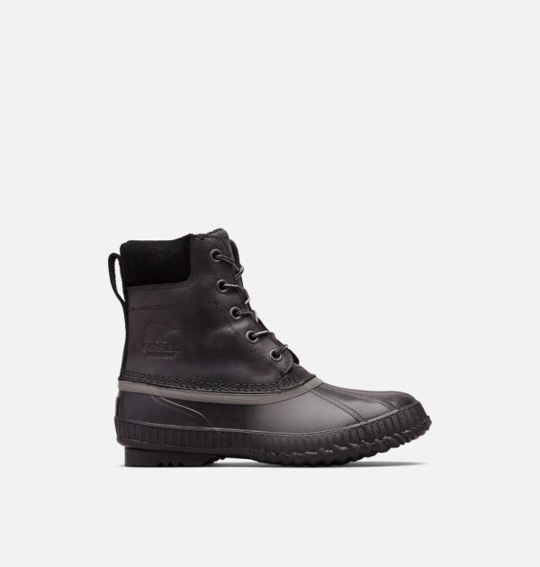 Sorel Shoes Mens Cheyanne II Lace Duck Boot-Black Black