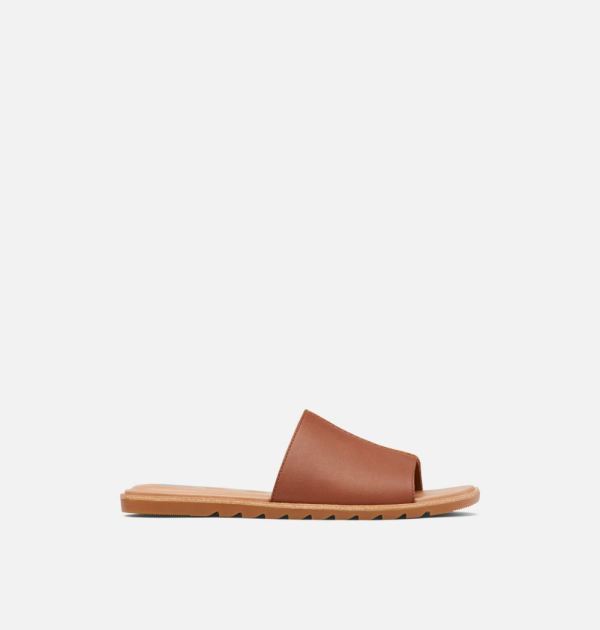 Sorel Shoes Womens Ella II Block Slide-Velvet Tan