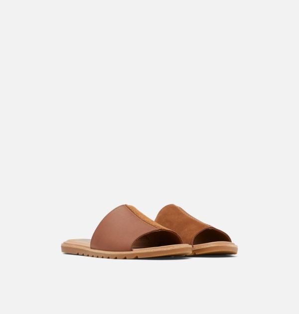 Sorel Shoes Womens Ella II Block Slide-Velvet Tan