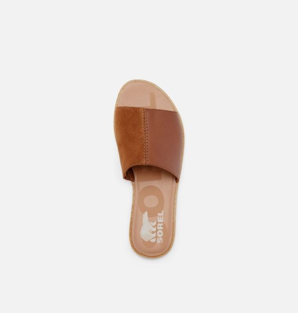 Sorel Shoes Womens Ella II Block Slide-Velvet Tan
