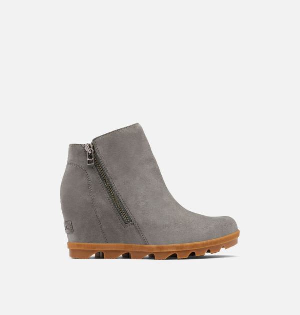 Sorel Shoes Women's Joan Of Arctic Wedge II Zip Bootie -Quarry Gum 2