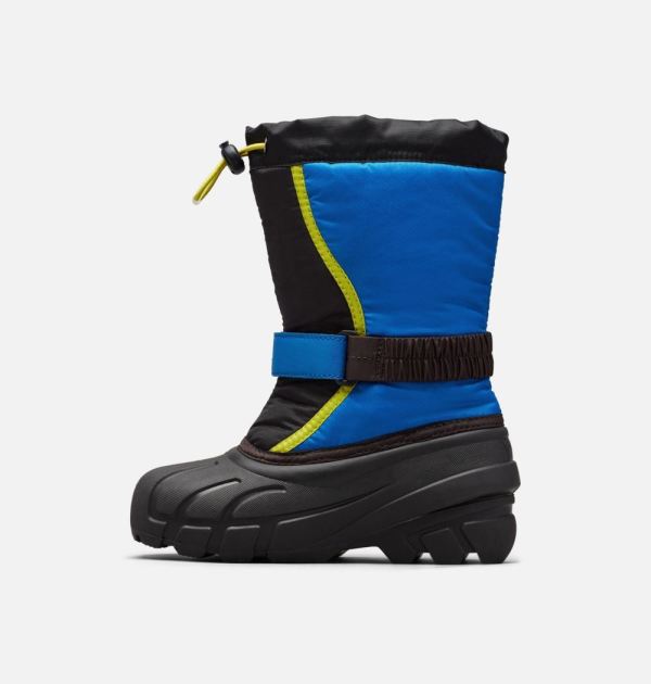 Sorel Shoes Youth Flurry Boot-Black Super Blue