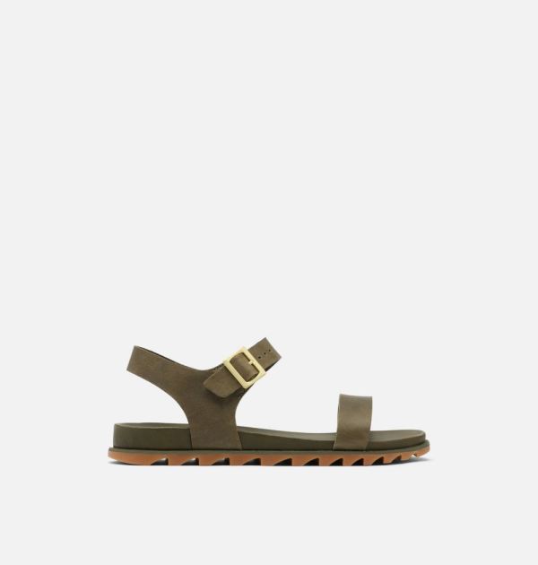Sorel Shoes Womens Roaming Decon Ankle Strap Sandal-Olive Green
