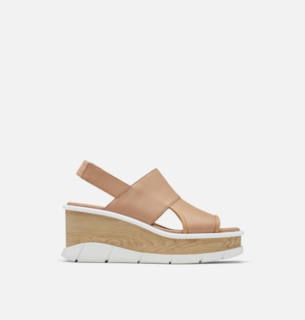 Sorel Shoes Women's Joanie III Slingback Wedge Sandal-Honest Beige White
