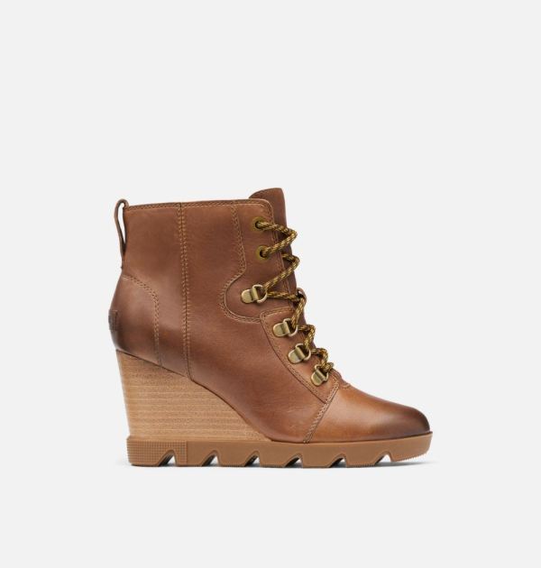 Sorel Shoes Women's Joan Uptown Lace Bootie-Hazelnut Leather Gum 10