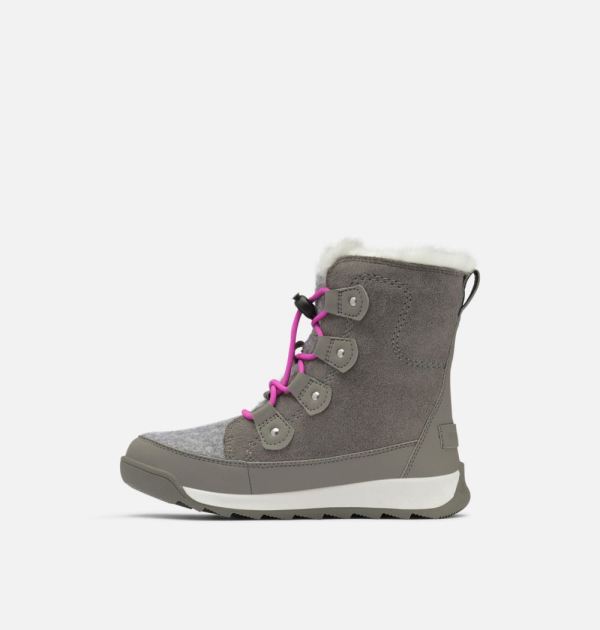 Sorel Shoes Youth Whitney II Joan Lace Boot-Quarry Bright Lavender