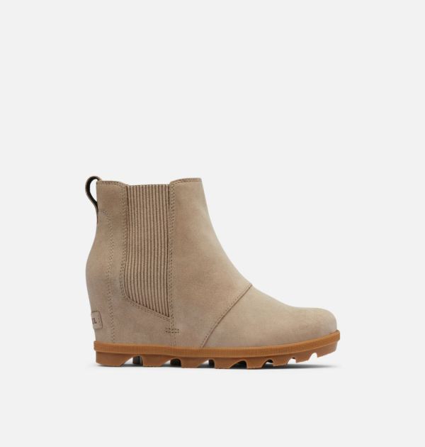 Sorel Shoes Women's Joan Of Arctic Wedge II Chelsea Bootie -Omega Taupe Gum