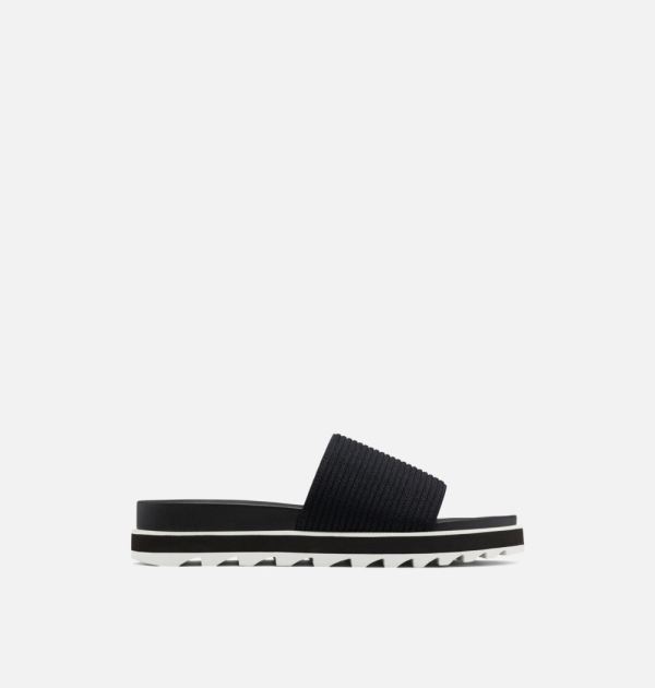 Sorel Shoes Women's Roaming Easy Slide Sandal-Black Sea Salt