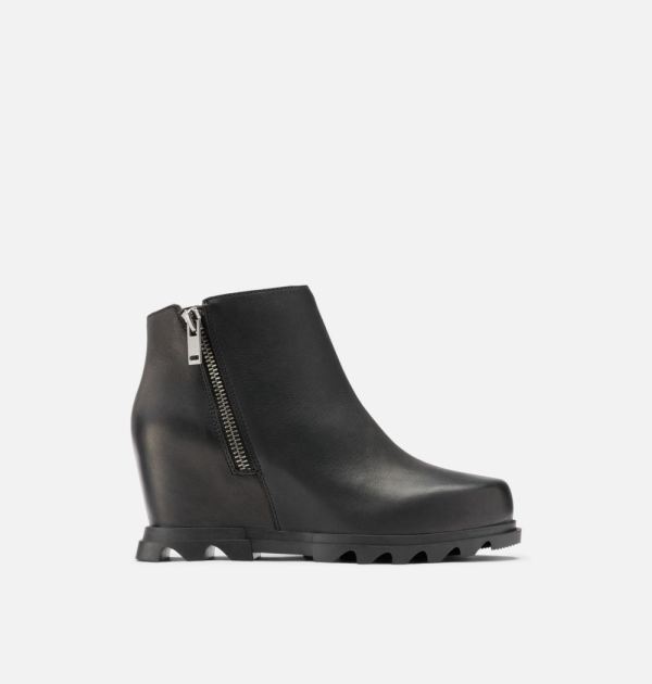 Sorel Shoes Women's Joan Of Arctic Wedge III Zip Bootie-Black Sea Salt