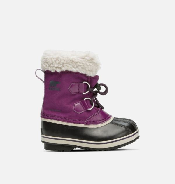 Sorel Shoes Children's Yoot Pac Nylon Boot-Wild Iris Dark Plum