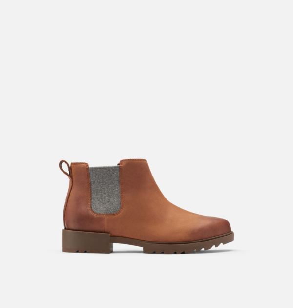 Sorel Shoes Women's Emelie II Chelsea Bootie-Dark Amber Tobacco