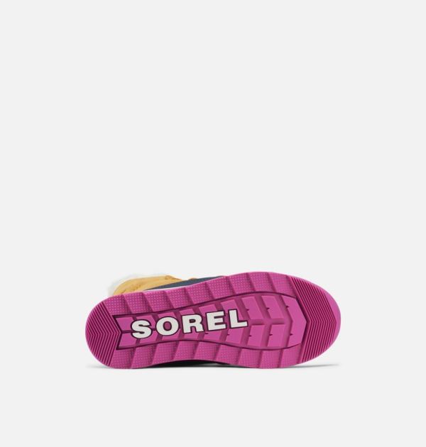 Sorel Shoes Children's Whitney II Joan Lace Boot-Geo Yellow Collegiate Navy