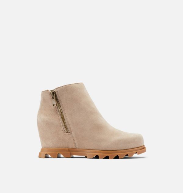 Sorel Shoes Women's Joan Of Arctic Wedge III Zip Bootie-Omega Taupe Gum 2