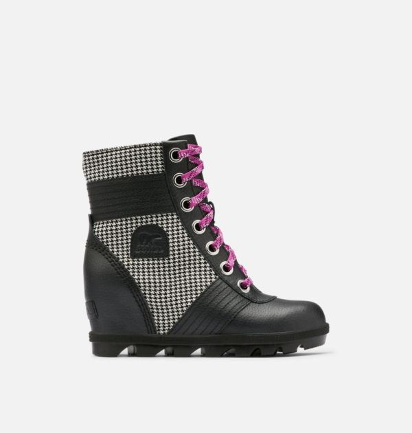 Sorel Shoes Youth Lexie Wedge Boot-Black Bright Lavender