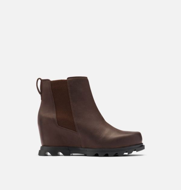 Sorel Shoes Women's Joan Of Arctic Wedge III Chelsea Bootie-Blackened Brown Black