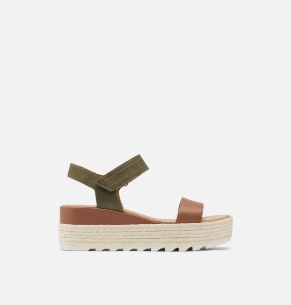 Sorel Shoes Women's Cameron Flatform Wedge Sandal-Velvet Tan