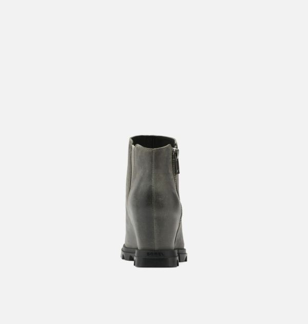 Sorel Shoes Women's Joan Of Arctic Wedge III Zip Bootie-Quarry Black