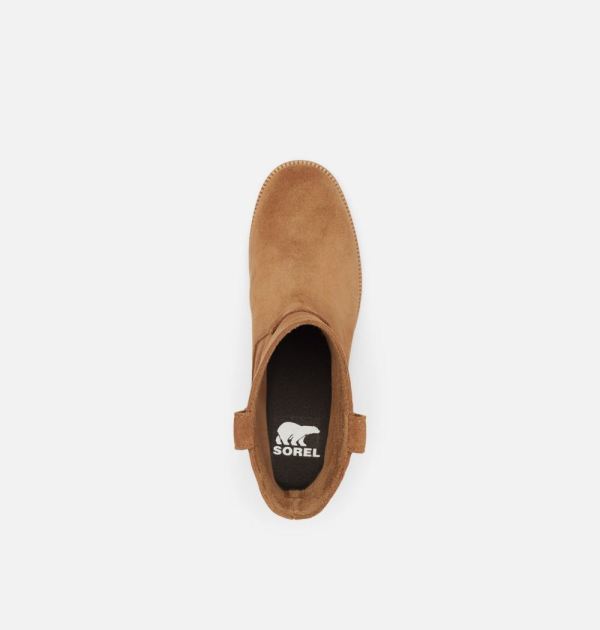 Sorel Shoes Women's Cate Pull On Bootie-Velvet Tan Gum 10