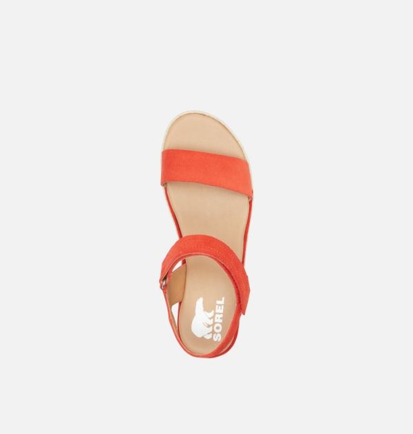 Sorel Shoes Women's Cameron Flatform Wedge Sandal-Signal Red