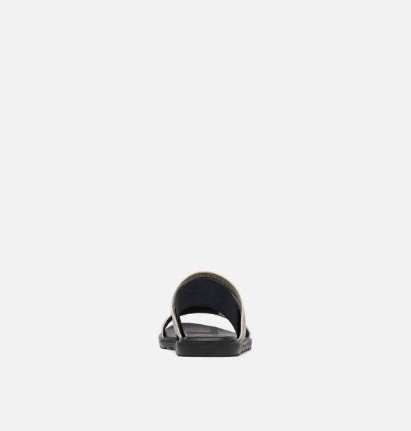Sorel Shoes Womens Ella II Two Strap Sandal-Black Chalk