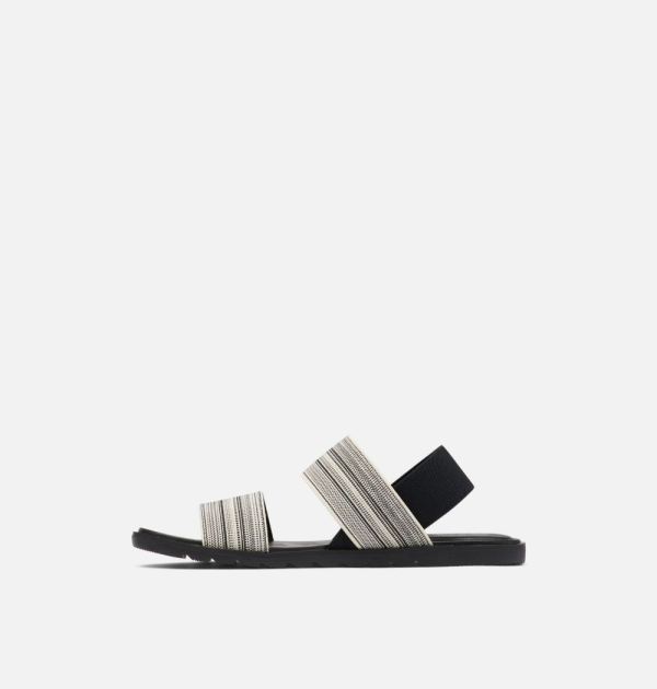 Sorel Shoes Womens Ella II Two Strap Sandal-Black Chalk