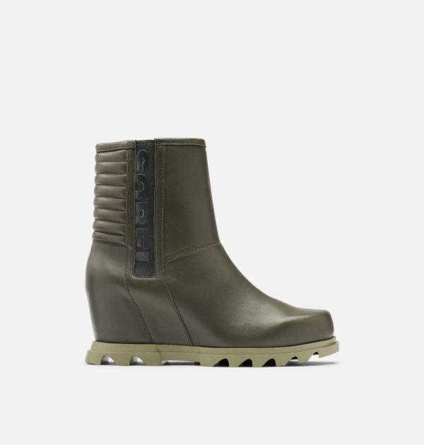 Sorel Shoes Women's Joan Of Arctic Wedge III Moto Bootie-Dark Moss Black