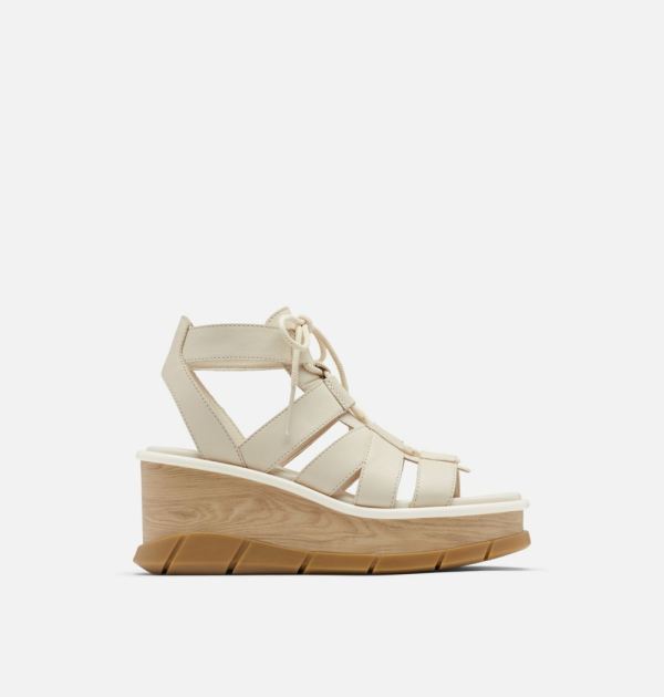 Sorel Shoes Women's Joanie III Lace Wedge Sandal-Chalk Gum 17