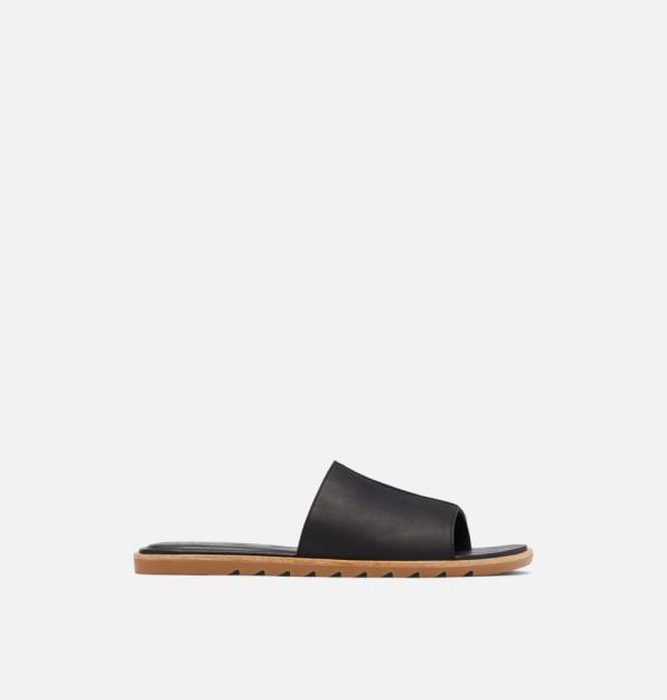 Sorel Shoes Womens Ella II Block Slide-Black