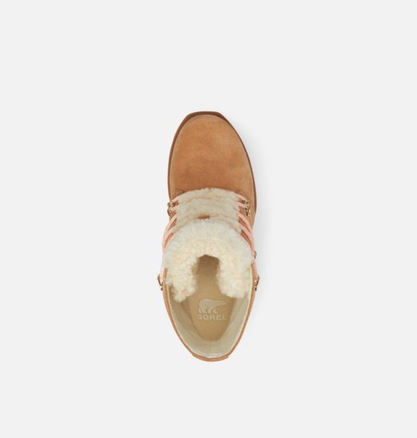 Sorel Shoes Women's Joan Of Arctic Wedge III Lace Cozy Bootie-Tawny Buff Gum 2