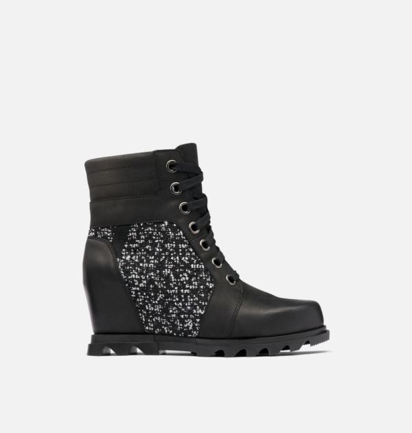 Sorel Shoes Women's Joan Of Arctic Wedge III Lexie Bootie-Black Sea Salt