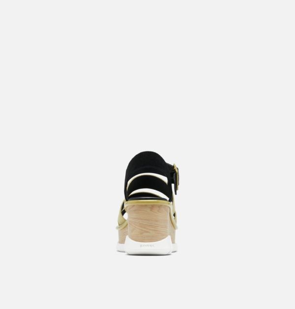 Sorel Shoes Women's Joanie III Ankle Strap Wedge Sandal-Olive Shade White