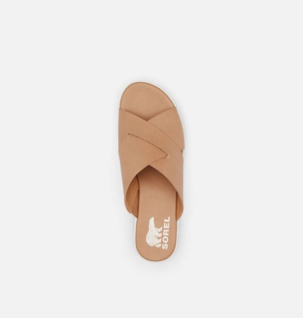 Sorel Shoes Women's Cameron Flatform Mule Wedge Sandal-Honest Beige Sea Salt