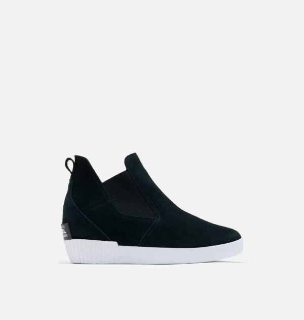Sorel Shoes Women's Out 'N About Slip-On Wedge-Black White