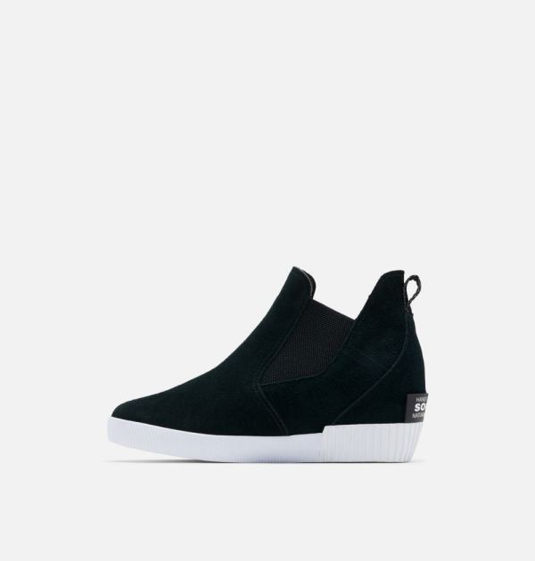 Sorel Shoes Women's Out 'N About Slip-On Wedge-Black White