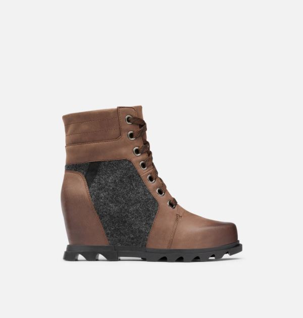 Sorel Shoes Women's Joan Of Arctic Wedge III Lexie Bootie-Tobacco Black