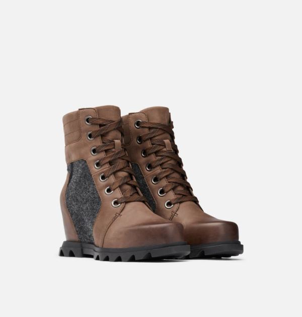 Sorel Shoes Women's Joan Of Arctic Wedge III Lexie Bootie-Tobacco Black